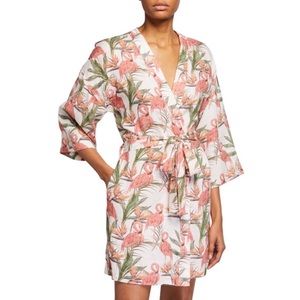 The Lazy Poet Flamingo Linen Robe